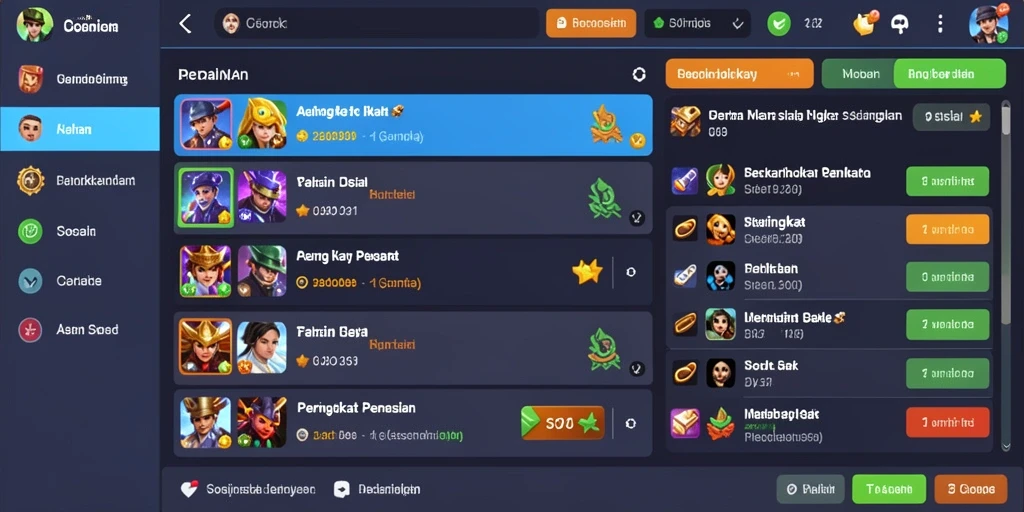 Visualisasi interaksi dengan pemain lain dalam game.