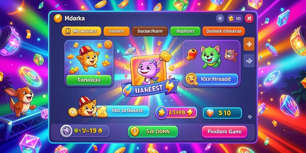 Tangkapan layar memperlihatkan sistem hadiah yang menggiurkan.